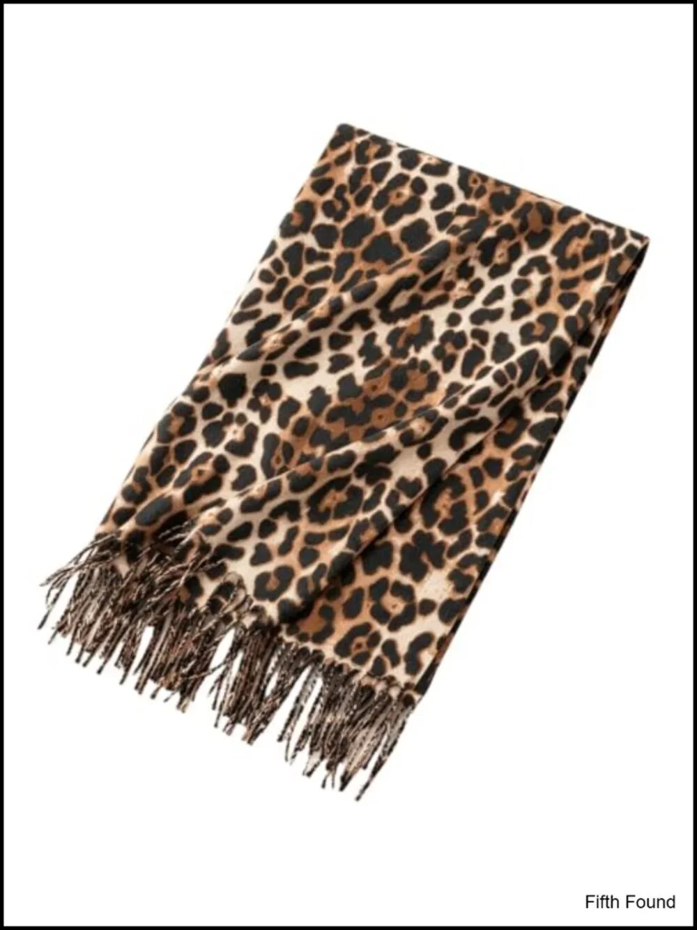 Soft Warm Double-sided Tassels Shawl Wraps Leopard Print Winter Scarf